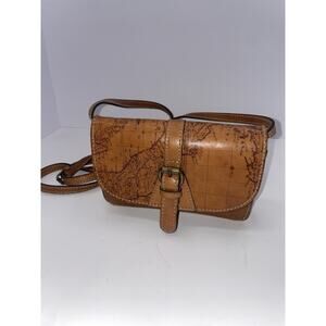 Patricia Nash Torri With Signature Map Print Leather Crossbody Purse